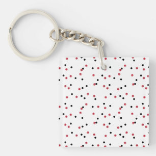 Retro Cherry Pop Mid-Century Dots Schlüsselanhänger