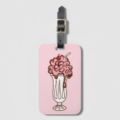 Retro Cherry Soda Gepäcktag Gepäckanhänger (Vorderseite Vertikal)