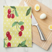 Retro Cherry Tea Handtuch Set (3) (Viertel Falte)