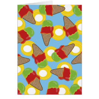 Retro Cherry und Limone Eiscreme-Karte