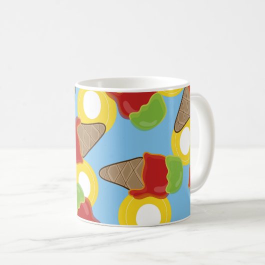 Retro Cherry und Limone Eiscreme Tasse (VorderseiteRechts)