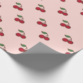 Retro Cherry Wrapping Paper Geschenkpapier (Ecke)