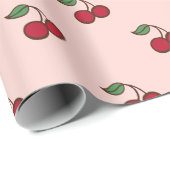 Retro Cherry Wrapping Paper Geschenkpapier (Rolleneckpunkt)