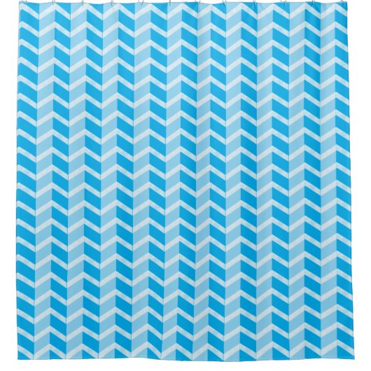 Retro Chevron Duschvorhang (Vorderseite)