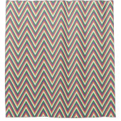 Retro-Chevron-Muster cool Duschvorhang (Vorderseite)