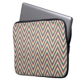 Retro-Chevron-Muster cool Laptopschutzhülle (Vorderseite Links)