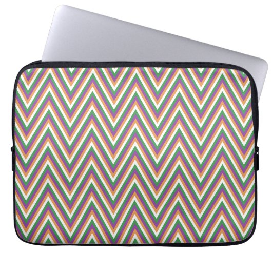 Retro-Chevron-Muster cool Laptopschutzhülle (Vorderseite)
