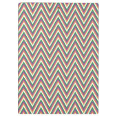 Retro-Chevron-Muster Cooles Monogramm Klemmbrett (Rückseite)
