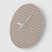 Retro-Chevron-Muster Große Wanduhr (Winkel)