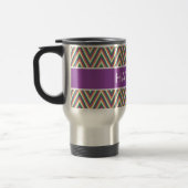 Retro Chevron Pattern Cool Personalised Reisebecher (Links)