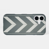 Retro-Chevron-Straßenmarkierung iPhone 16 Hülle (Rückseite (Horizontal))