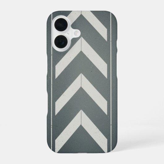 Retro-Chevron-Straßenmarkierung iPhone 16 Hülle (Rückseite)