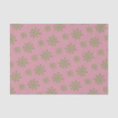 Retro Chic 70er 80er Pink und Gold Floral Seidenpapier (Vorderseite)