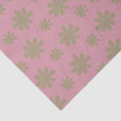 Retro Chic 70er 80er Pink und Gold Floral Seidenpapier (Ausschnitt)