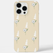 Retro Chic Beige Blumenmuster Whimsikfeder Case-Mate iPhone Hülle (Rückseite)