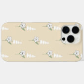 Retro Chic Beige Blumenmuster Whimsikfeder Case-Mate iPhone Hülle (Rückseite (Horizontal))