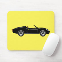 Retro Chic Black Car mit gelbem BG