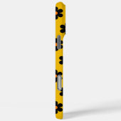 Retro Chic Black & Mustard Floral Muster Case-Mate iPhone Hülle (Rückseite / Rechts)