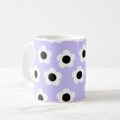 Retro Chic Blue White Floral Timeless Y2K Style Kaffeetasse (Vorderseite Links)