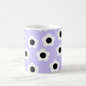 Retro Chic Blue White Floral Timeless Y2K Style Kaffeetasse (Mittel)
