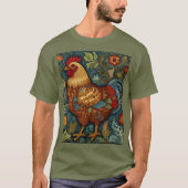 Retro Chic Boho Hähnchenkraut T-Shirt (Vorderseite)