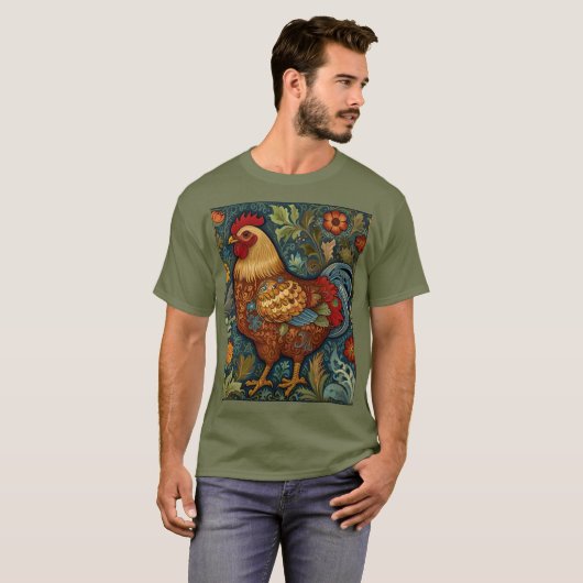 Retro Chic Boho Hähnchenkraut T-Shirt (Vorne ganz)