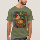 Retro Chic Boho Hähnchenkraut T-Shirt (Vorderseite)