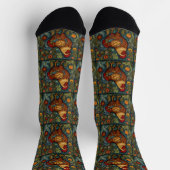 Retro-Chic-Boho-Huhn-Hahn  Socken (Oben)