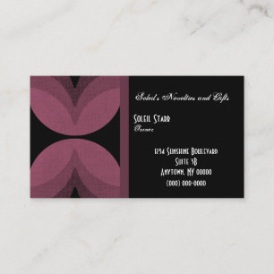 Retro Chic Business Card, Burgund Wein Visitenkarte