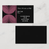 Retro Chic Business Card, Burgund Wein Visitenkarte (Vorne/Hinten)