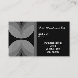 Retro Chic Business Card, grau Visitenkarte
