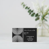 Retro Chic Business Card, grau Visitenkarte (Stehend Vorderseite)
