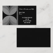 Retro Chic Business Card, grau Visitenkarte (Vorne/Hinten)