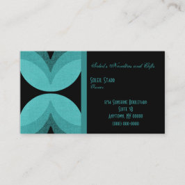 Retro Chic Business Card, Mermaid Aquamarin Visitenkarte