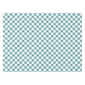 Retro Chic Cool Cadet Blau Schachbrettmuster Tischdecke (Vorderseite (Horizontal))