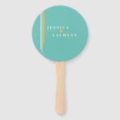 Retro Chic Design mit farbenfrohen Streifen Hochze Fächer (Rückseite)