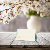 Retro Chic Design mit farbenfrohen Streifen Hochze Platzkarte