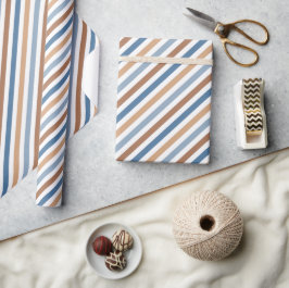 Retro Chic Diagonal Strip Wrapping Paper Geschenkpapier