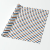 Retro Chic Diagonal Strip Wrapping Paper Geschenkpapier (Ungerollt)