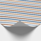 Retro Chic Diagonal Strip Wrapping Paper Geschenkpapier (Ecke)