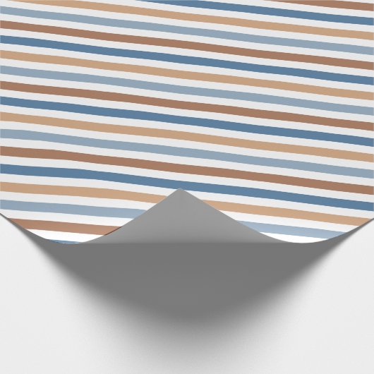 Retro Chic Diagonal Strip Wrapping Paper Geschenkpapier (Ecke)