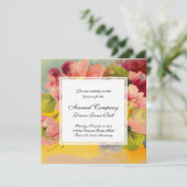 Retro Chic Elegante Rosa Vintage Blumenprirosen Einladung (Stehend Vorderseite)