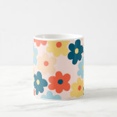 Retro Chic farbenfroh floral Vibrant Y2K Inspirier Kaffeetasse (Mittel)