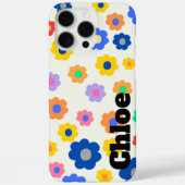 Retro Chic farbenfrohe florale Muster whimsical Case-Mate iPhone Hülle (Rückseite)