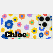 Retro Chic farbenfrohe florale Muster whimsical Case-Mate iPhone Hülle (Rückseite (Horizontal))