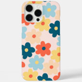 Retro Chic farbenfrohe florale Muster whimsical Case-Mate iPhone Hülle (Rückseite)