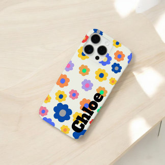 Retro Chic farbenfrohe florale Muster whimsical iPhone 16 Pro Max Hülle