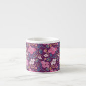 Retro Chic Floral Muster Espressotasse (Vorderseite)