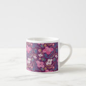 Retro Chic Floral Muster Espressotasse (Rechts)