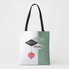 Retro Chic Frohe Weihnachtsfarbenblockmuster Tasche